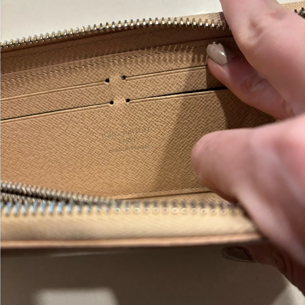 Louis Vuitton Women’s Epi Clemence Zip Around Vintage Wallet in Beige